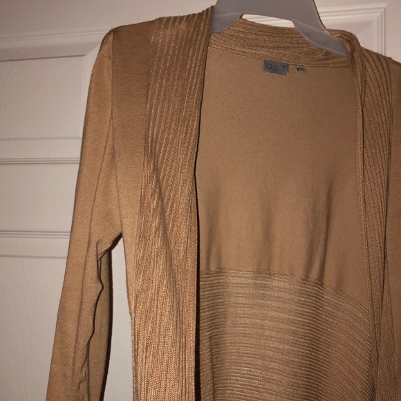 Tan woven cardigan - Picture 2 of 2